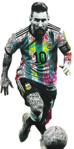 Messi World Cup Graffiti Vinyl Car Decal Sticker – Waterproof & UV-Resistant 10.2