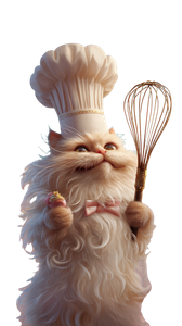 Pastry Chef Cat Vinyl Car Decal Sticker – Waterproof & UV-Resistant 4.8533333333333335"