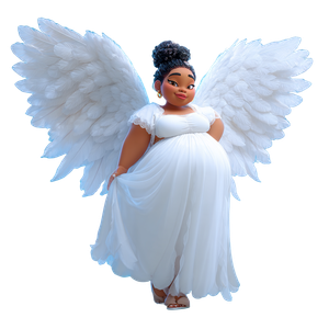 Plus Size Angel Vinyl Car Decal Sticker – Waterproof & UV-Resistant 3.4133333333333336"