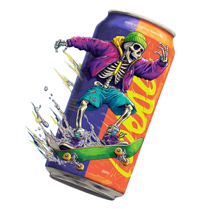 Hip Hop Skeleton Surfer Vinyl Car Decal Sticker – Waterproof & UV-Resistant 3.4133333333333336"