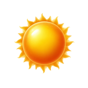 3D Sun Icon V2 Vinyl Car Decal Sticker – Waterproof & UV-Resistant 3.4133333333333336"