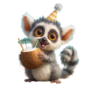 Dancing Party Lemur Vinyl Car Decal Sticker – Waterproof & UV-Resistant 3.4133333333333336"