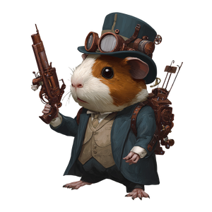 Steampunk Guinea Pig Vinyl Car Decal Sticker – Waterproof & UV-Resistant 3.4133333333333336" Steampunk Guinea Pig Vinyl Car Decal Sticker – Waterproof & UV-Resistant 3.4133333333333336"