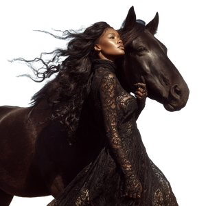 Fashion With Horse Vinyl Car Decal Sticker – Waterproof & UV-Resistant 3.4133333333333336"