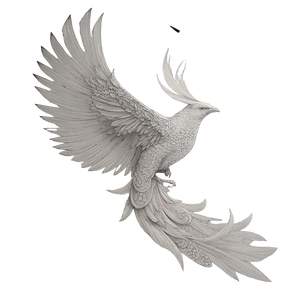 Elegant Phoenix Sketch V2 Vinyl Car Decal Sticker – Waterproof & UV-Resistant 3.4133333333333336"