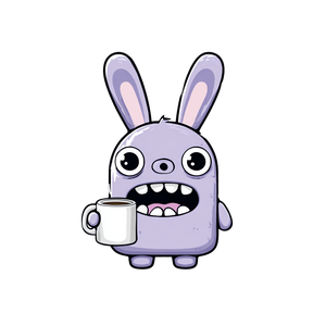 Chibi Coffee Monster Vinyl Car Decal Sticker – Waterproof & UV-Resistant 6.826666666666667"