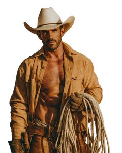 Cowboy Bodybuilder Vinyl Car Decal Sticker – Waterproof & UV-Resistant 4.0"
