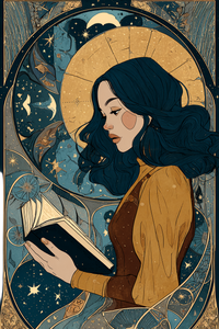 Mystical Reading Girl Vinyl Car Decal Sticker – Waterproof & UV-Resistant 4.4