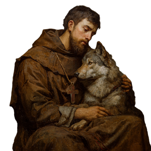 Saint Francis Wolf Vinyl Car Decal Sticker – Waterproof & UV-Resistant 3.4133333333333336" Saint Francis Wolf Vinyl Car Decal Sticker – Waterproof & UV-Resistant 3.4133333333333336"