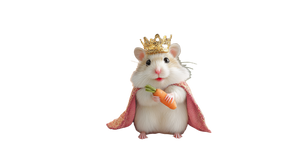 Royal Hamster King Vinyl Car Decal Sticker – Waterproof & UV-Resistant 2.72"