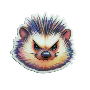 Mean Hedgehog Sticker Vinyl Car Decal Sticker – Waterproof & UV-Resistant 3.4133333333333336"