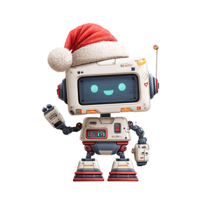 Festive Ai Robot Vinyl Car Decal Sticker – Waterproof & UV-Resistant 3.4133333333333336"
