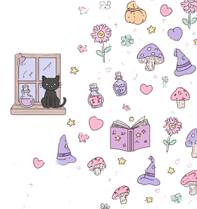 Magical Cat Reading V2 Vinyl Car Decal Sticker – Waterproof & UV-Resistant 3.6266666666666665"