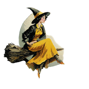 Vintage Witch Moon Vinyl Car Decal Sticker – Waterproof & UV-Resistant 3.4133333333333336"