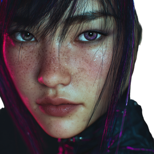 Cyberpunk Charismatic Woman Vinyl Car Decal Sticker – Waterproof & UV-Resistant 6.826666666666667"