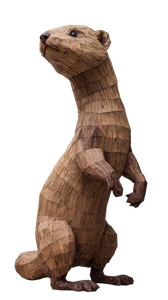 Wooden Ferret Sculpture Vinyl Car Decal Sticker – Waterproof & UV-Resistant 4.8533333333333335"