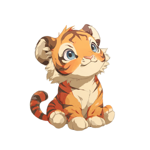 Cute Tiger Vinyl Car Decal Sticker – Waterproof & UV-Resistant 3.4133333333333336"
