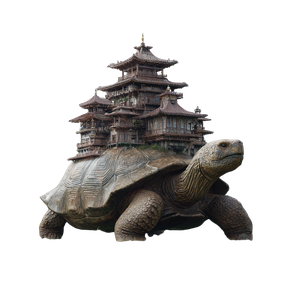 Giant Pagoda Tortoise Vinyl Car Decal Sticker – Waterproof & UV-Resistant 3.4133333333333336"