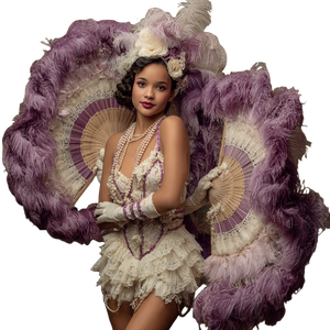 Showgirl With Fans Vinyl Car Decal Sticker – Waterproof & UV-Resistant 6.826666666666667" Showgirl With Fans Vinyl Car Decal Sticker – Waterproof & UV-Resistant 6.826666666666667"