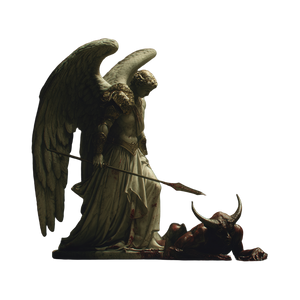 Archangel Defeats Demon Vinyl Car Decal Sticker – Waterproof & UV-Resistant 6.826666666666667"