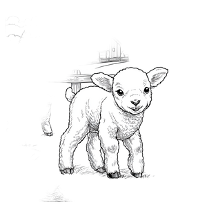 Joyful Farm Lamb Vinyl Car Decal Sticker – Waterproof & UV-Resistant 6.826666666666667"