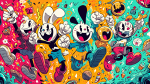 Joyful Cartoon Characters Vinyl Car Decal Sticker – Waterproof & UV-Resistant 5.4 Joyful Cartoon Characters Vinyl Car Decal Sticker – Waterproof & UV-Resistant 5.4