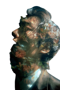 Multiple-Exposure Portrait Vinyl Car Decal Sticker – Waterproof & UV-Resistant 8.96"