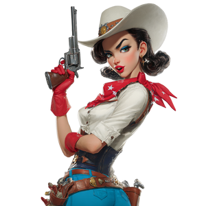 Playful Cowgirl Vinyl Car Decal Sticker – Waterproof & UV-Resistant 3.4133333333333336" Playful Cowgirl Vinyl Car Decal Sticker – Waterproof & UV-Resistant 3.4133333333333336"