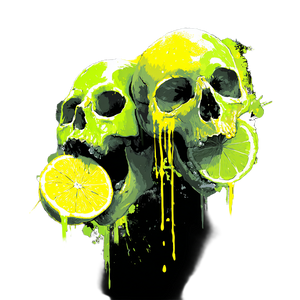 Cartoon Fruit Skulls Vinyl Car Decal Sticker – Waterproof & UV-Resistant 3.4133333333333336"