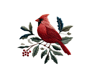 Embroidered Cardinal Vinyl Car Decal Sticker – Waterproof & UV-Resistant 3.36"