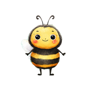 Cartoon Bee Mascot V3 Vinyl Car Decal Sticker – Waterproof & UV-Resistant 6.826666666666667"