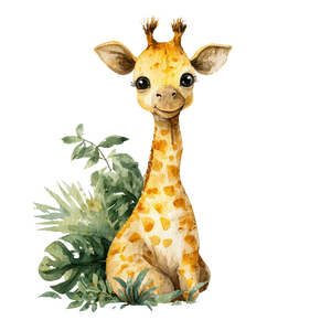 Baby Giraffe Art V2 Vinyl Car Decal Sticker – Waterproof & UV-Resistant 3.4133333333333336"