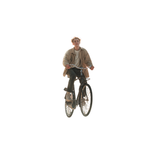 Floating Bicyclist V2 Vinyl Car Decal Sticker – Waterproof & UV-Resistant 3.4133333333333336"