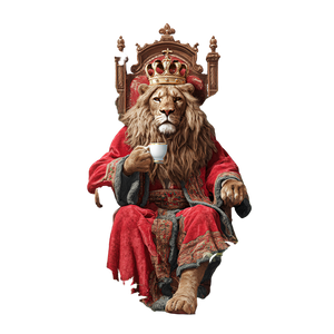 Lion-Headed King Vinyl Car Decal Sticker – Waterproof & UV-Resistant 3.4133333333333336"