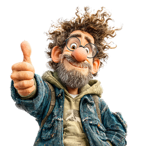 Hitchhiker Caricature Vinyl Car Decal Sticker – Waterproof & UV-Resistant 3.4133333333333336"