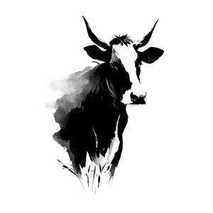 Minimalistic Cow V2 Vinyl Car Decal Sticker – Waterproof & UV-Resistant 3.4133333333333336"