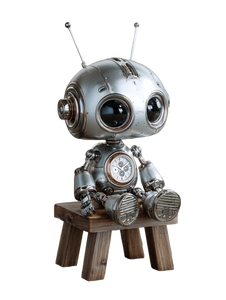 Cute Futuristic Robot V4 Vinyl Car Decal Sticker – Waterproof & UV-Resistant 8.213333333333333"