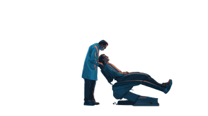 Dark Dentist Scene Vinyl Car Decal Sticker – Waterproof & UV-Resistant 2.72"