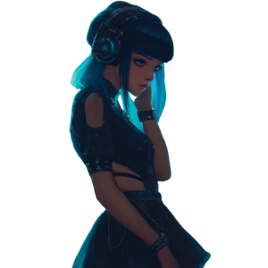 Cyberpunk Anime Girl V95 Vinyl Car Decal Sticker – Waterproof & UV-Resistant 6.826666666666667"