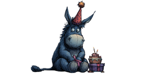 Eeyore'S Birthday Vinyl Car Decal Sticker – Waterproof & UV-Resistant 5.12"