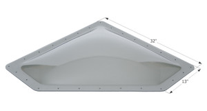 Durable 4 Inch High Bubble Type Skylight Dome | Neo Angle, Smoke, Single | Easy Install, North America Made