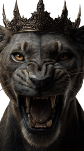 Regal Lioness Portrait Vinyl Car Decal Sticker – Waterproof & UV-Resistant 4.8533333333333335"