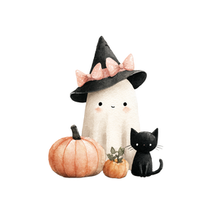 Cute Halloween Ghost V9 Vinyl Car Decal Sticker – Waterproof & UV-Resistant 3.4133333333333336"