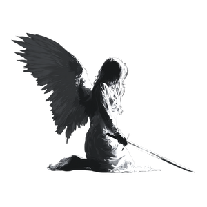 Angel With Sword V21 Vinyl Car Decal Sticker – Waterproof & UV-Resistant 3.4133333333333336"