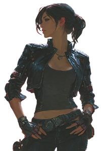 Cyberpunk Asian Woman V8 Vinyl Car Decal Sticker – Waterproof & UV-Resistant 4.4