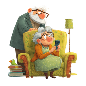 Pixar Elderly Couple V2 Vinyl Car Decal Sticker – Waterproof & UV-Resistant 6.826666666666667"