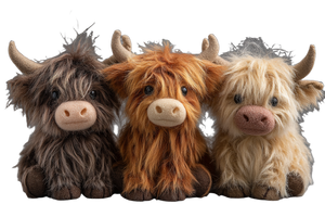 Fluffy Highland Cows Vinyl Car Decal Sticker – Waterproof & UV-Resistant 2.986666666666667"