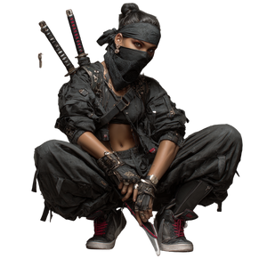 Modern Ninja Woman Vinyl Car Decal Sticker – Waterproof & UV-Resistant 3.4133333333333336" Modern Ninja Woman Vinyl Car Decal Sticker – Waterproof & UV-Resistant 3.4133333333333336"