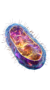 Glowing Cosmic Mitochondrion Vinyl Car Decal Sticker – Waterproof & UV-Resistant 9.706666666666667"