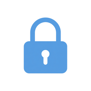Blue Padlock Vinyl Car Decal Sticker – Waterproof & UV-Resistant 6.826666666666667"
